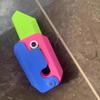 2Pcs 3D Printing Gravity Cub Jumping Small Radish Knife Mini Model Student Prize Pendant Decompression Toy For Children Gift