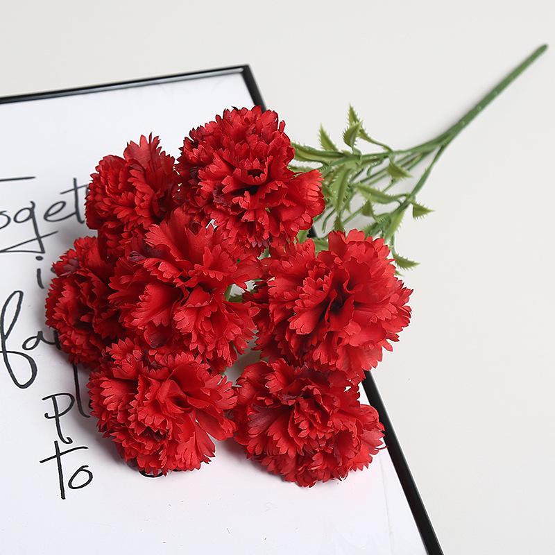 High-End Artificial Carnation Bouquet for Weddings and Home Decor