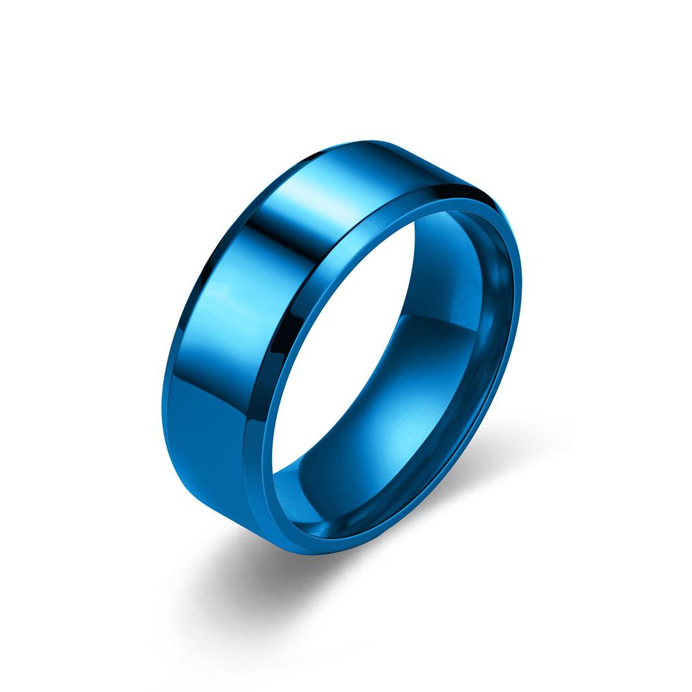 7 Colors 8mm Men Rings Titanium Stainless Steel Rings For Men Women Matte Brushed Wedding Engagement Ring Couple Jewelry Gift