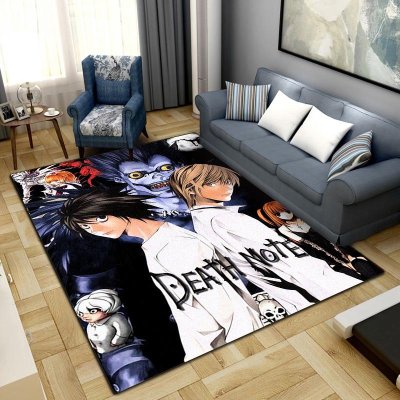 Death Note Anime Washable Non-Slip Rug Carpet Larget Floor Mat Bedroom Home Decor LXRa23