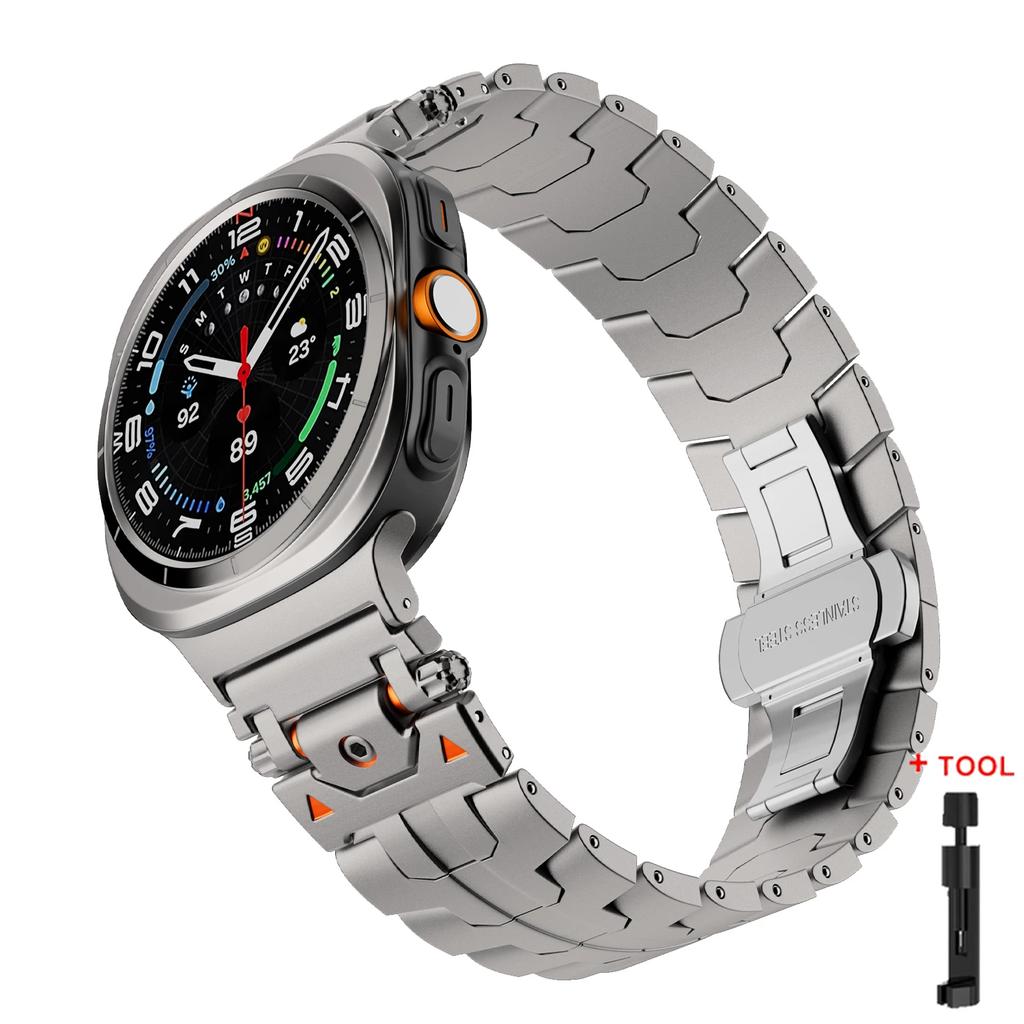 Stainless Steel Strap for Samsung Galaxy Watch Ultra 47mm Loop Band Bracelet for Galaxy Watch Ultra 47MM No Gaps Link Wristband