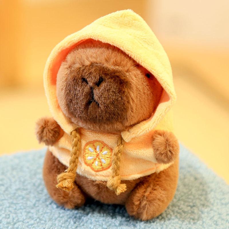 Cute Capybara Plush Toy Hoodie with Wings Simulation Doll Small Size Stuffed Animals Anime Fluffty Toy Birthday Party