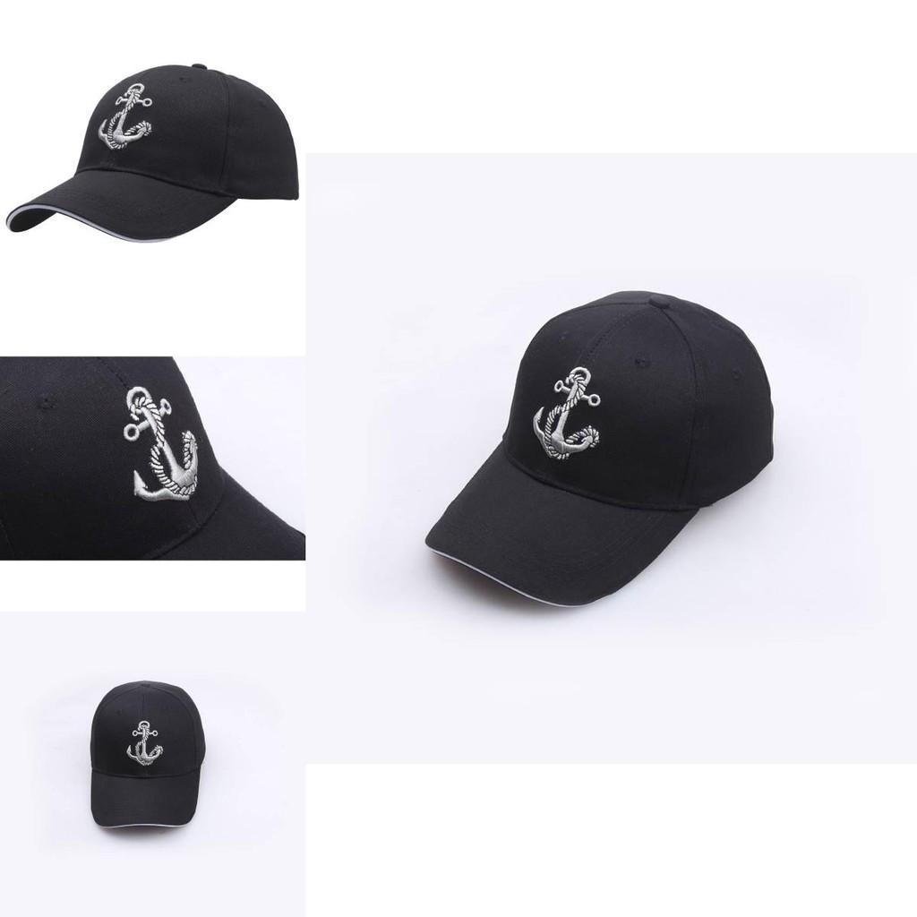 Lässige Baseballkappe mit Ankerstickerei und verstellbarem Riemen für alle Jahreszeiten