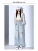 Korean Embroidered Jeans for Women - 2025 Spring/Summer Collection: Loose, Slim, Straight-Leg Design