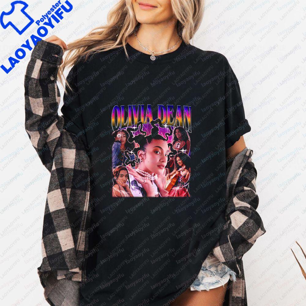 Olivia Dean Popmusik Sommer Lässig Trendig Mehrzweck Kurzarm T-Shirt für Unisex und WoUnisex mit Rundhalsausschnitt Design