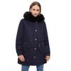 Women's Fleece-Lined Hooded Parka with Fur Collar - Warm Loose-Fit Cotton Jacket, European Size (2021 Autumn/Winter Collection)