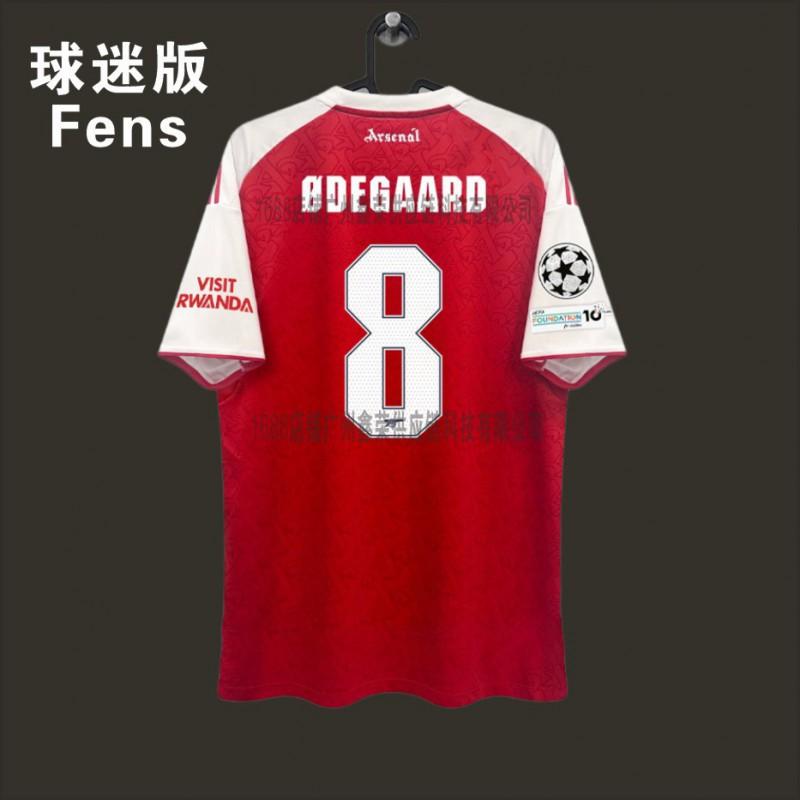 Arsenal Home Away Soccer Jersey Saka 7 Odegaard 8 Premier League Champions Fan Version