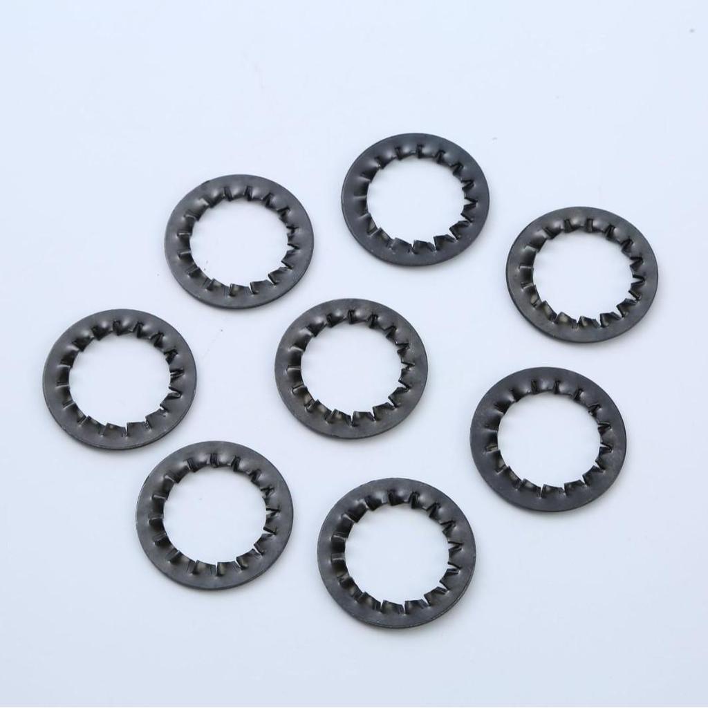 Blackened Internal Tooth Lock Washer - Antislip, Anti-loosening, Multi-tooth Design (DIN6798J)