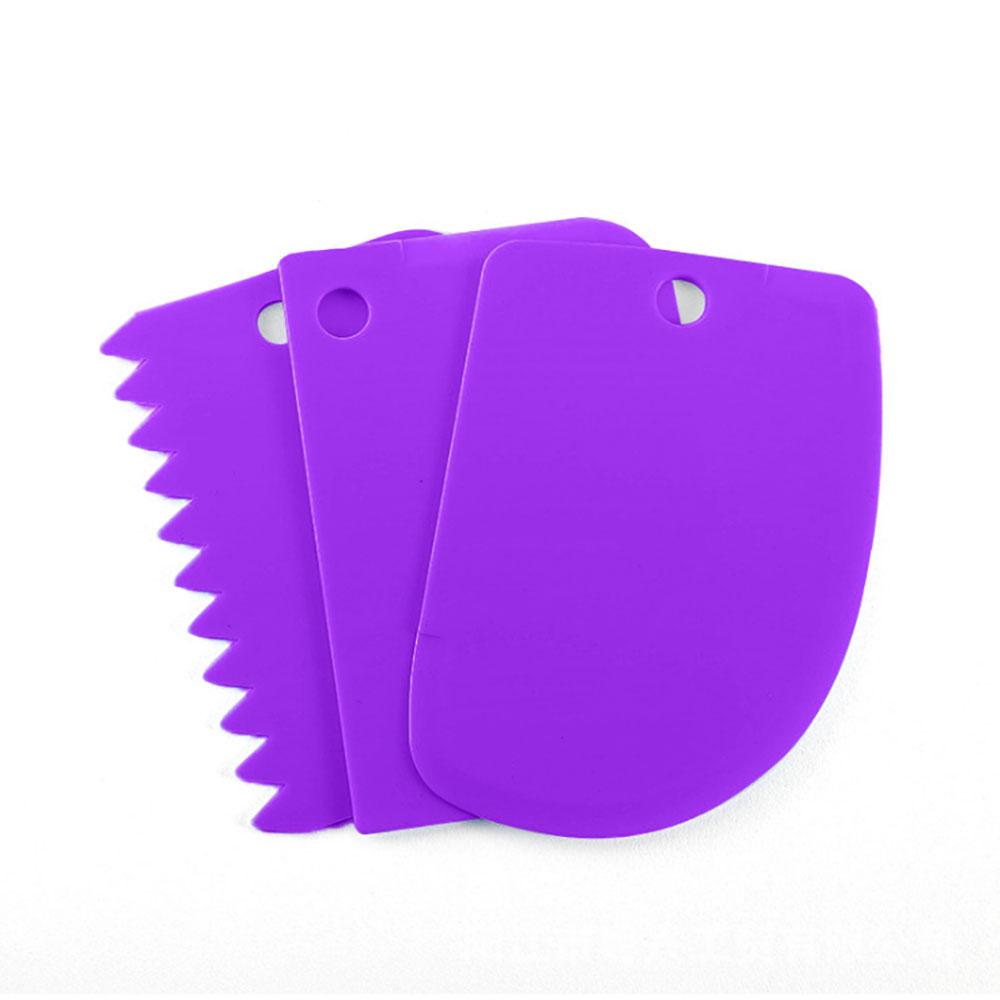 Silicone World 3PCS/Set Dough Cake Cutter Slicer Spatula for Cake Cream Scraper Pasty Cutters Scraper DIY Cake Decorating Tools