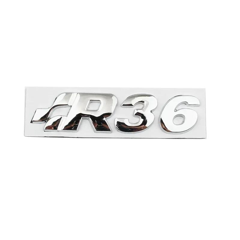 AABLE1 3D Metal R32 R35 R36 Rear Trunk Boot Emblem Badge Sticker For VW SR32 SR35 SR36 Volkswagen Golf MK4 Passat Tiguan