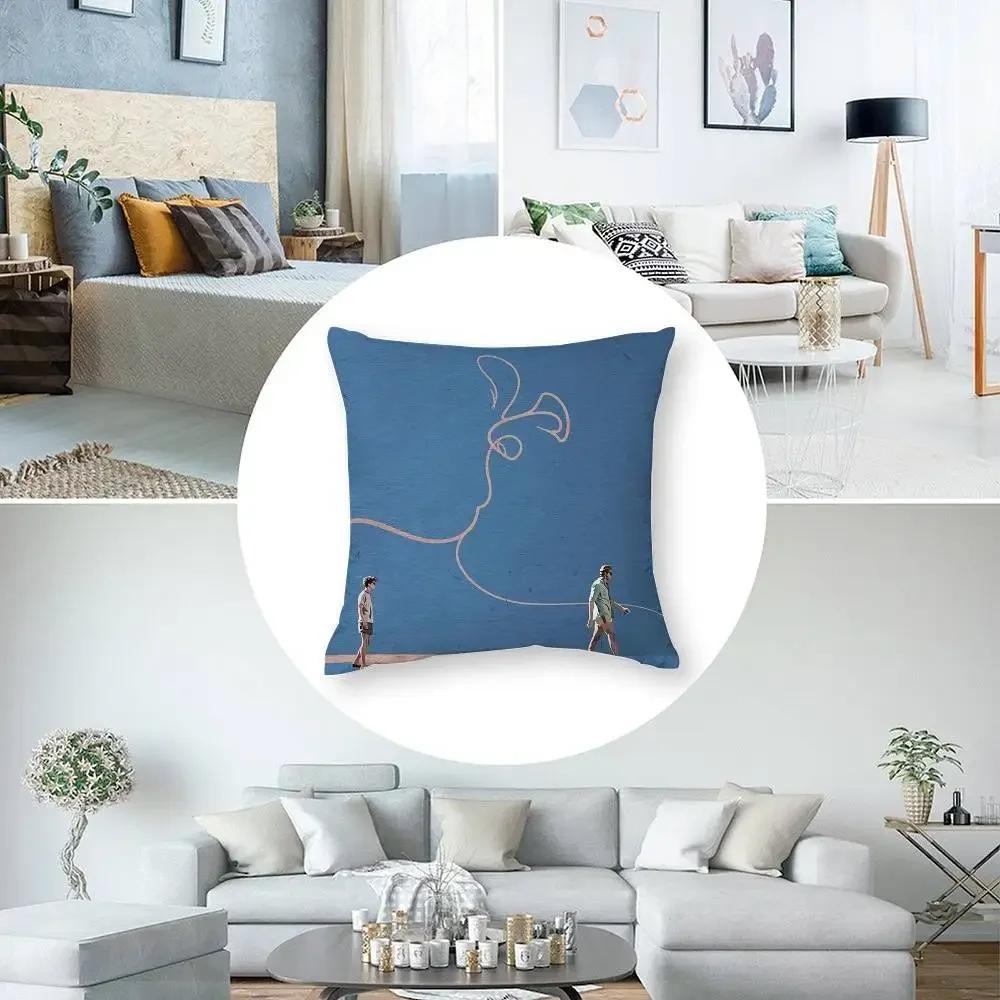 Gay Call Me Your Name Pillow Case Short Plush Double-sided Print Square Throw Pillow Covers Sofa Home Cushion Decor