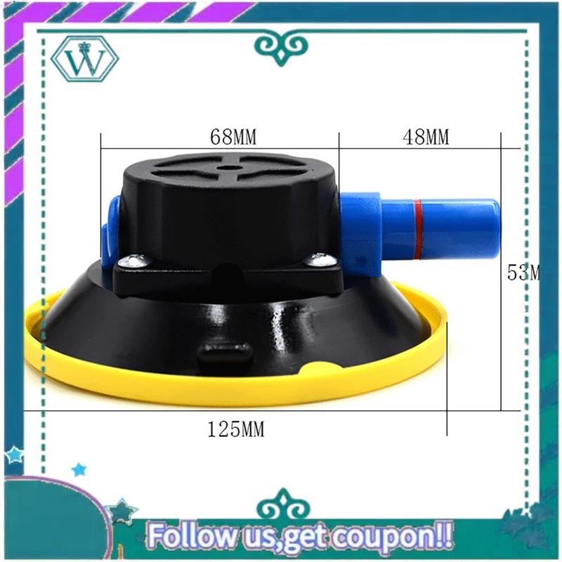 AA92-4.5Inch 125Mm Concave Vacuum Cup Heavy Duty Hand Pump Suction Cup With M6 Threaded Stud For Cars