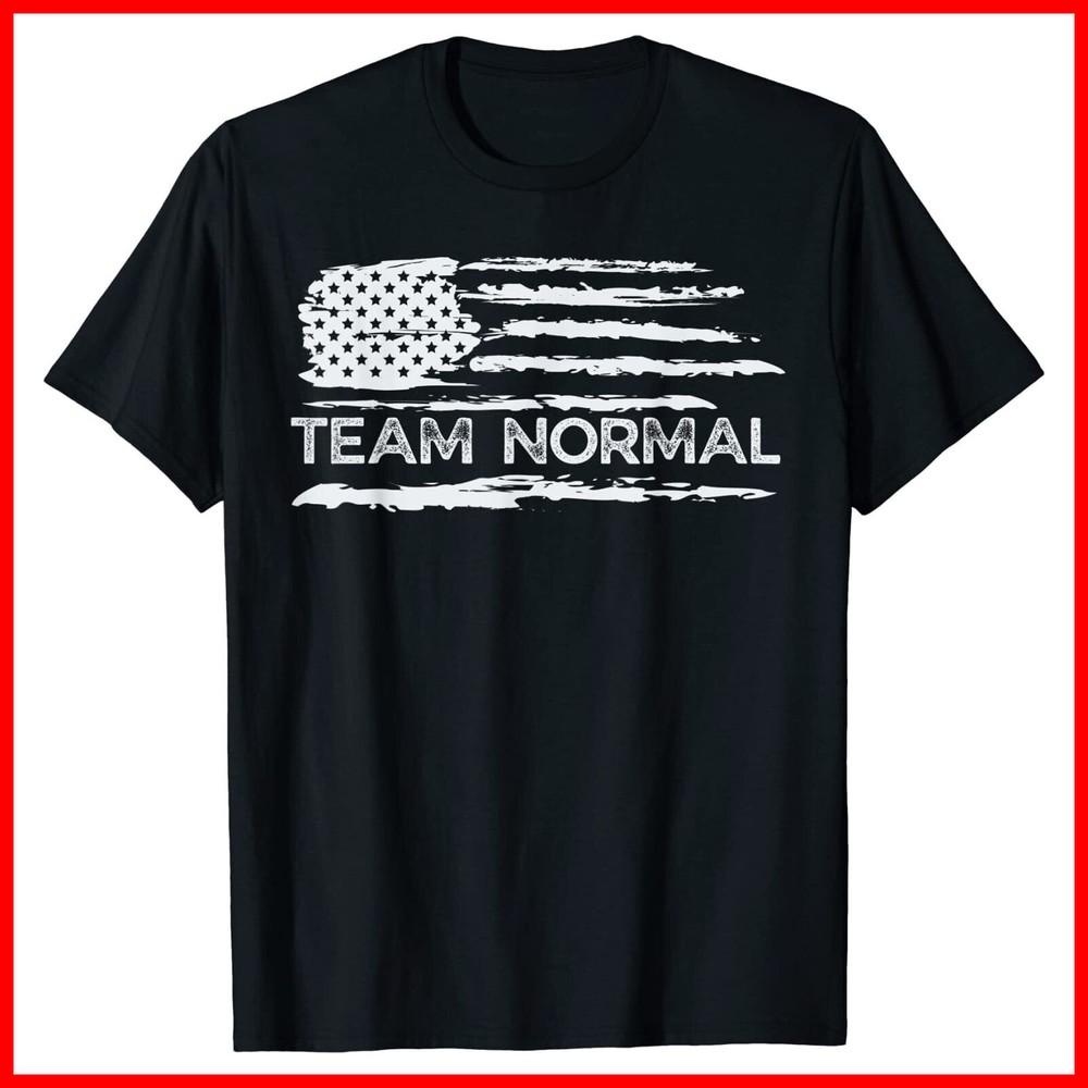 Team Normal 2024 #teamnormal Retro Design Black Cotton T-Shirt Unisex T-Shirt XL