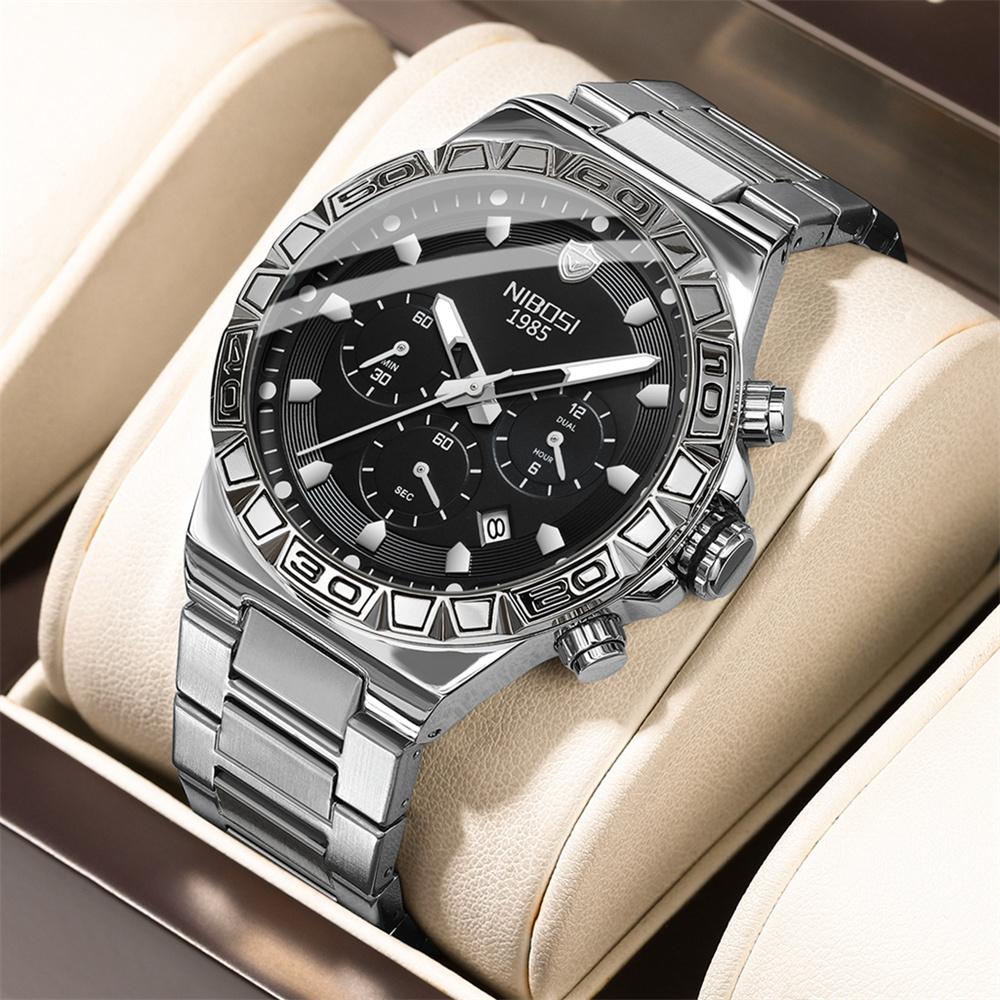 Business Men Watches Luxury Quartz Watches for Men Stainless Steel Waterproof Wristwatches Reloj Hombre