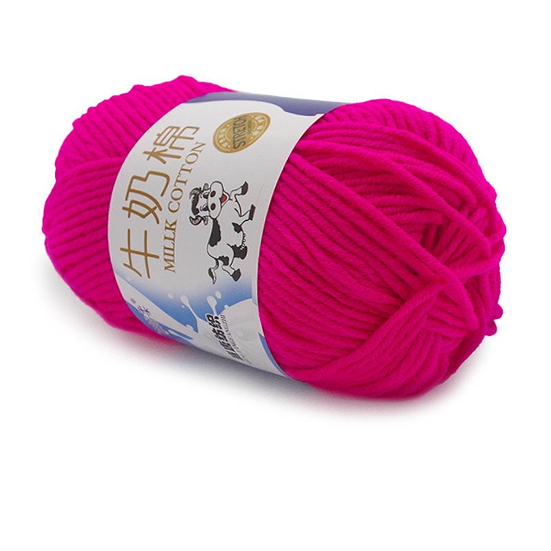 1Pc 50g Crocheting Milk Cotton Yarn Hand Knitting Sweater Blanket Hat Threads Crochet Amigurumi Bag Line 95m