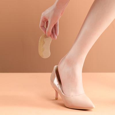 2 Pairs Soft TPE Heel Stickers Anti-Slip and Anti-Abrasion Stickers for Shoes, Pads for High Heels To Prevent Falling Off