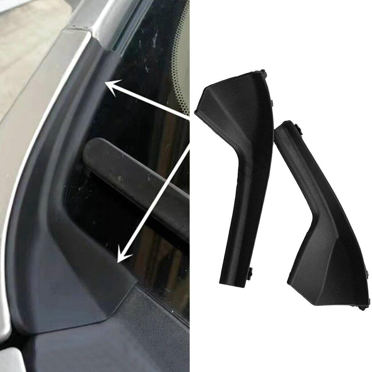 1Pair Front Wiper Side Cowl Extension Trim Cover for Nissan Versa 2007 2008 2009 2010 2011 2012 Cowl Extension Trim Replacement