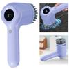 Good-For Kitchen Sink Bathroom Shower Tile Dish Scrubber Brush Electric Scrubber With 5 Brush Heads WHITE
