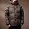 Men's Italian Winter Thick Hooded Down Jacket - 90% Duck Down, Short, Loose, Plus Size Puffer.