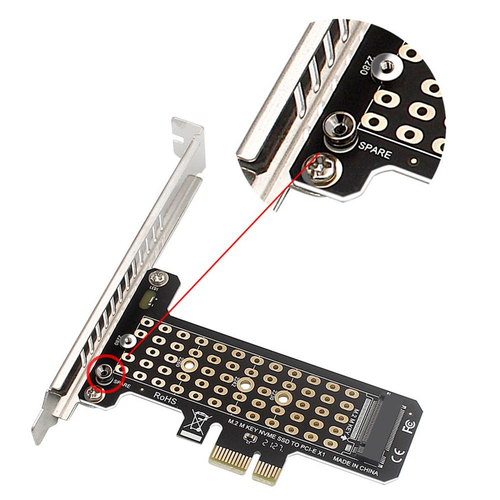 M.2 NVME To PCIe4.0 X1 Expansion Card Support PCIe X1 X4 X8 X16 Interface Expansion Card Adapter for SSD 2230/2242/2260/2280