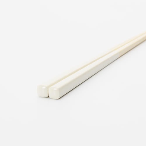 Sunny Life Design Wakasa Lack Bambus Essstäbchen, Spülmaschinenfest, Niedlich, Bunt, Stilvoll, Spitz zulaufend, 23cm, Sou Sou, Weiß, Hergestellt in Japan, 146842