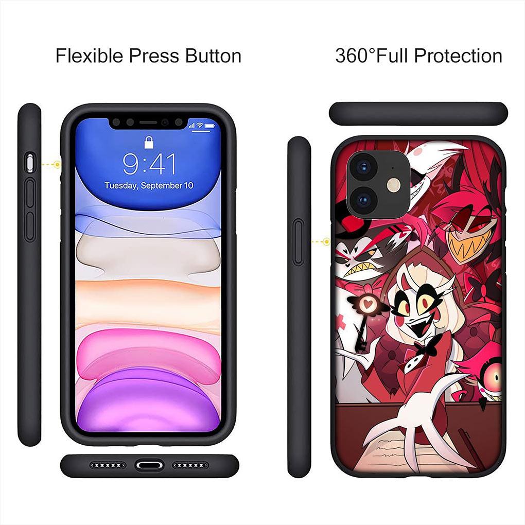 Angel Dust H-Hazbin Hotel Charile Casing for Apple iPhone 15 14 13 12 11 Pro XS Max XR 6 6S Plus + SE 14+ 6+ Phone Cover Case