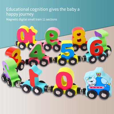 Educational Magnetic Number Train Toy for Kids Assembly Building Blocks Boys Girls 1-6 Years Old Montessori Learning Playset