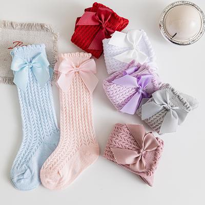 Retails 1 Pairs  Summer Children Kids Thin Stockings Baby Girls Toddler Clothing Stretch Bowknot Lace Socks