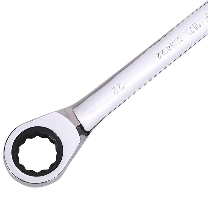 Deli 22mm Mirror Polished Ratchet Combination Wrench