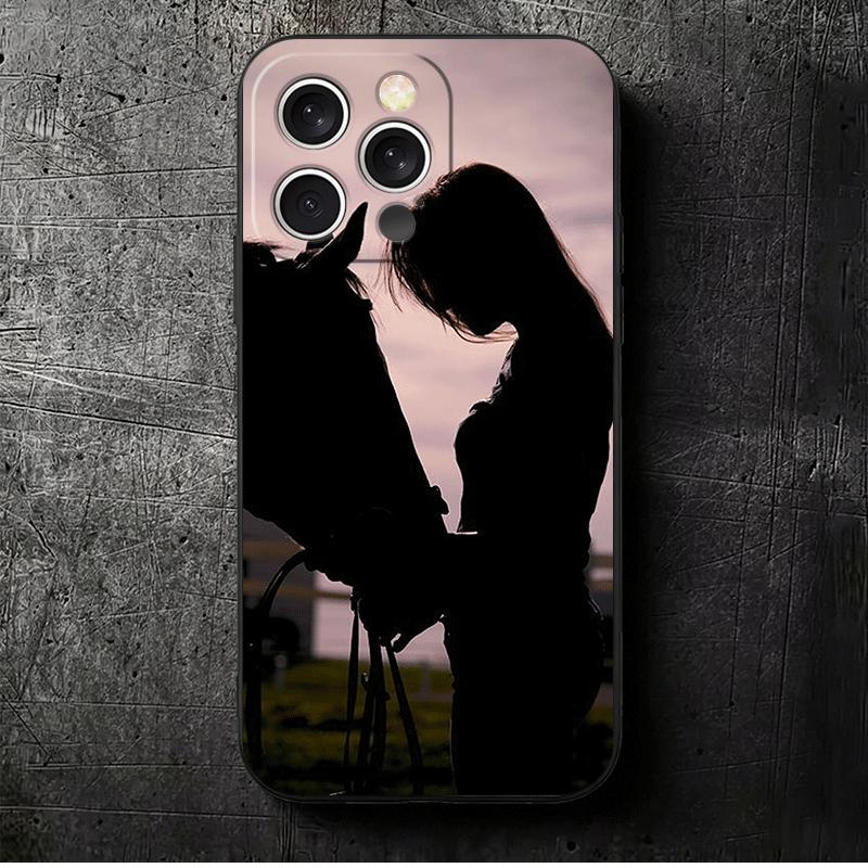 

Ferghana Horse Animal Soft Phone Case for iPhone 16 16E 17 Air 15 Pro Max 14 Plus 13 Mini 11 12 7 Black Cover Back Shell iPhone 15 Pro