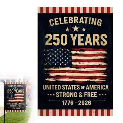 Flaga 250. Rocznicy Świętująca 250 Lat Flagi Rocznicowe Retro 1776 2026 Flagi Patriotyczne Do Małych Masztów Flagi Na Podwórko