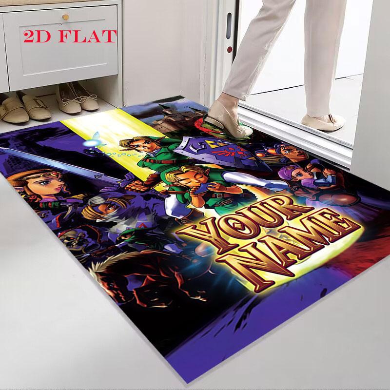 Custom Legend Zelda Carpet Rug for Living Room Bedroom Home Sofa Decoration,Kids play Nonslip Floor Mat
