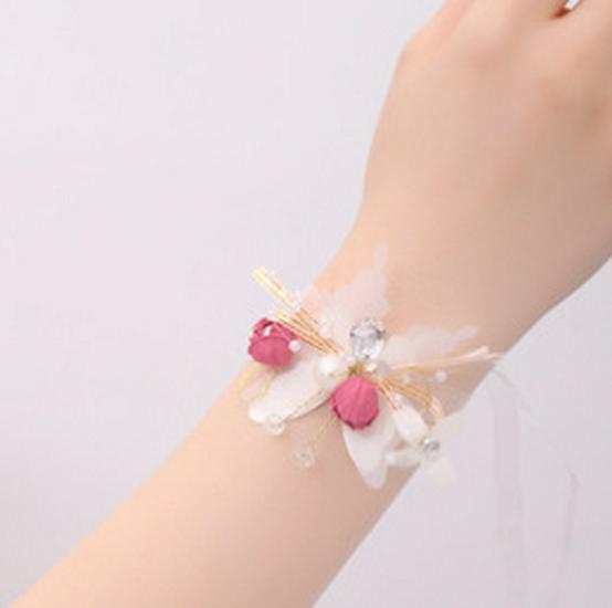 Golden Fairy Leaf Flower Pearl Headband - Elegant European Crown for Girls' Weddings