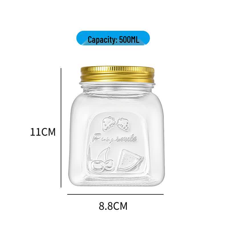 ZISIZ Sealed Glass Jars with Golden Lids