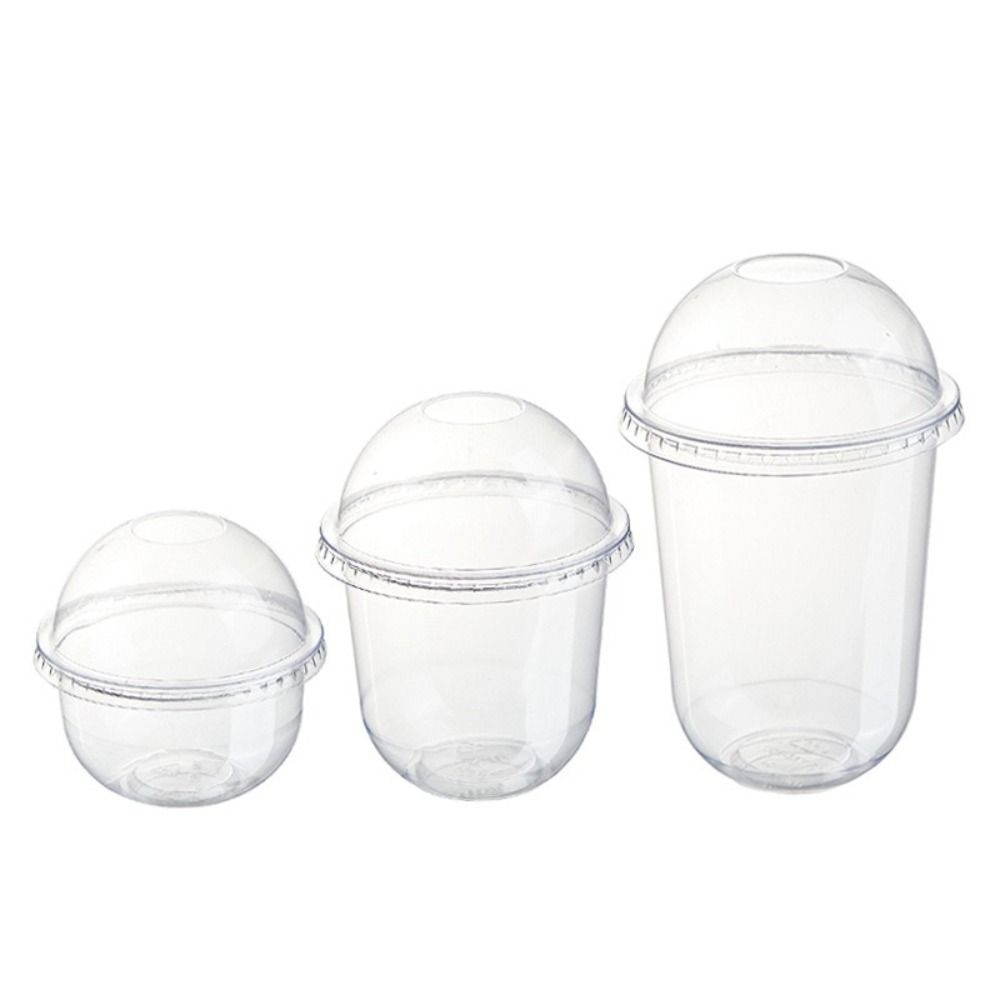 50 PCS Lids Milk Tea Cups Cupcake Beverage Containers 2025 Dessert Cups