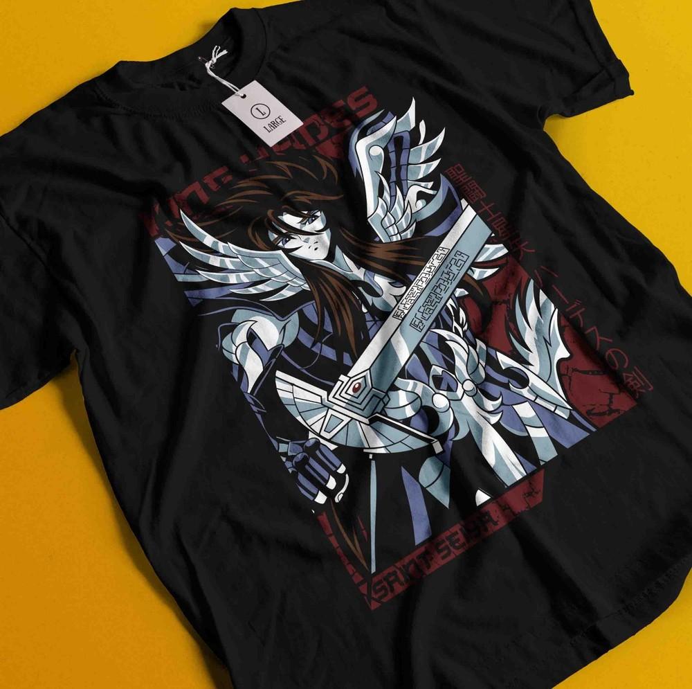 

Футболка Saint Seiya Рыцари Зодиака Хёга Икки Шун Аниме Манга Футболка Унисекс XL