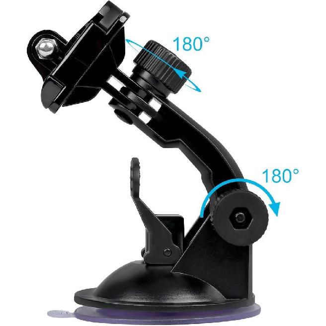 Suction Cup Mount Compatible with Gopro Hero 13, 12, 11, 10, 9, 8, 7, 6, 5, 4, Session, 3+, 3, 2, 1, Hero (2018), Max, Fusion, DJI Osmo Action