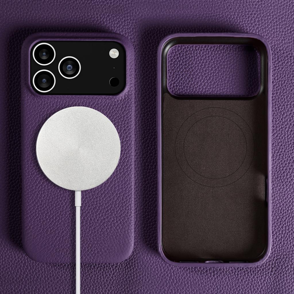 Custodia in Pelle di Vacchetta Magnetica All-inclusive per iPhone 17 Pro Max Air 16 Pro 15 14 13 12 11 Guscio per Cellulare di Lusso di Alta Gamma