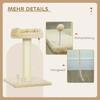 Scratching Post Cat Tree Cat Bed, 1 Cat Bed, incl. Cat Toy, 55 cm x 55 cm x 83 cm, Beige