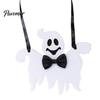 Spooky Lawn Statue Apparel Halloween Porch Goose Bib, Felt Decorative Bandana Ghost Spider Bat Soft Bib Skull Outdoor Yard Accessory for Garden