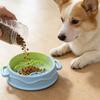 Silicone Dog Slow Feeder Bowl Non-Slip Dog Treat Bowl Colorful Pet Food Dish  Pet Enrichment