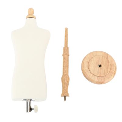 Forma de Vestido de Corpo Masculino com Suporte Manequim de Ensino Torso Fixável Elegante Versátil Modelo de Vestido para Exposição Design Costura