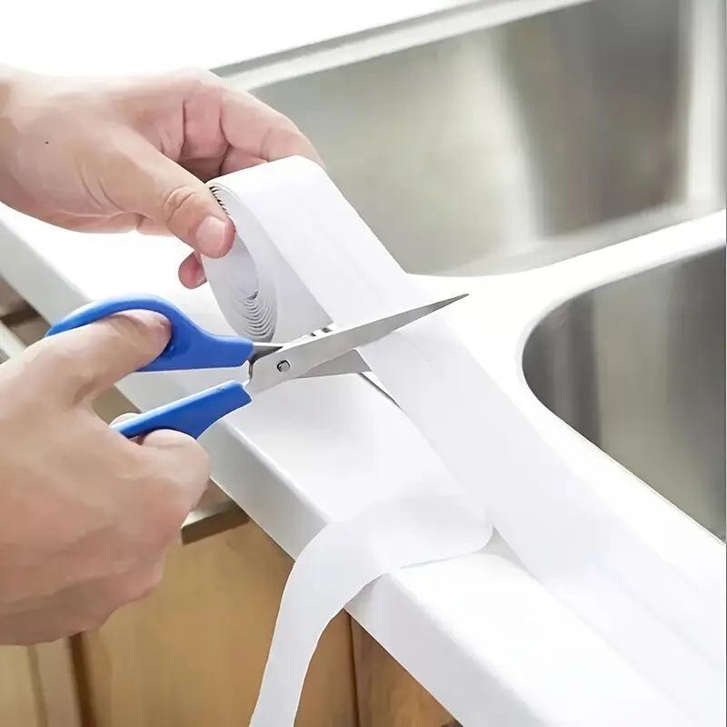 Self Adhesive Caulk Tape Waterproof Flexible Sealing Strip Mildew Free for Bathroom Wall Corner Kitchen Sink Gap