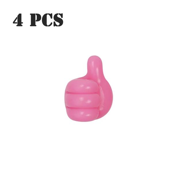 Neu 4 Stücke Multifunktionale Clip Halter Daumen Haken Draht Veranstalter Wand Haken Aufhänger Starke Wand Lagerung Halter Für Küche