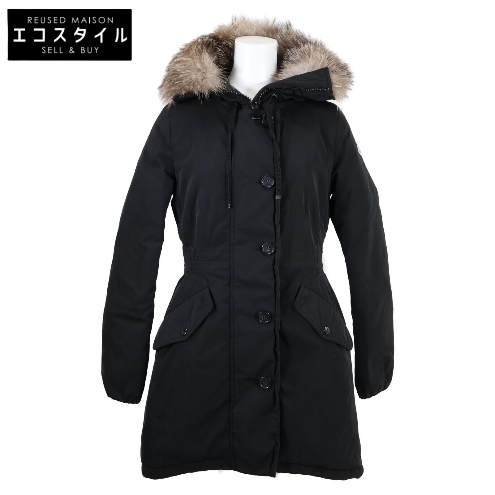 

MONCLER MONTICOLE Down hoodie with fur coat 2 blackUsed