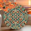 Vintage Bohemian Mandala Floral Art Metal Tin Sign for Home Wall Decor