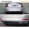 Diffusor für Skoda Octavia A7 Chrom Auspuffrahmen Edelstahl 2 Stück Außenzubehör für Skoda Octavia 3 2013-2019 Modelljahre