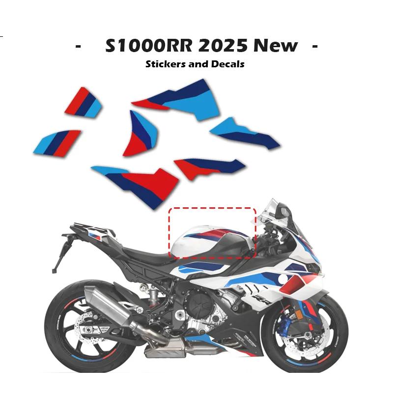 For BMW 2025 S1000RR Motorcycle Blue and White Design Fairing Shell Full Car Sticker Decal