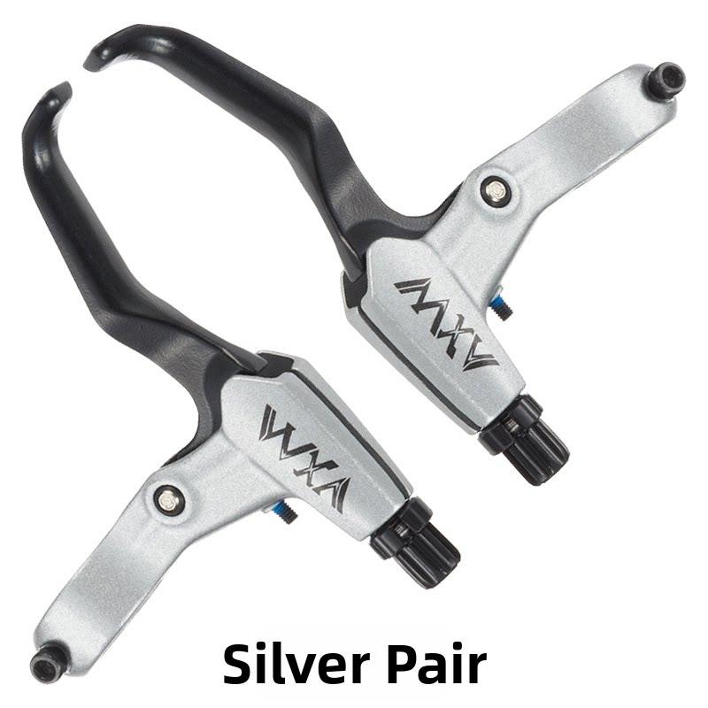 

Bicycle Brake Lever Ultralight Aluminum Alloy Two-Finger Design Durable Precision Secure Fit for MTB Road Folding Bikes 1 Pair серебряный серый