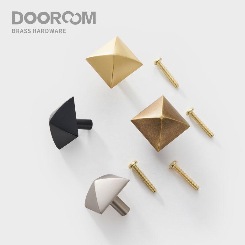 Dooroom Brass Furniture Handles Matt Brushed Nickel Yellow Bronze Pulls Cupboard Wardrobe Dresser Shoe Box Drawer Cabinet Knobs